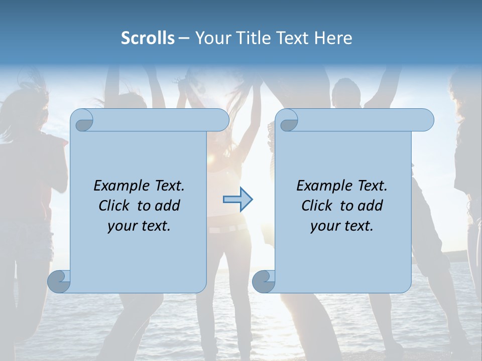 Happiness Beautiful Coast PowerPoint Template