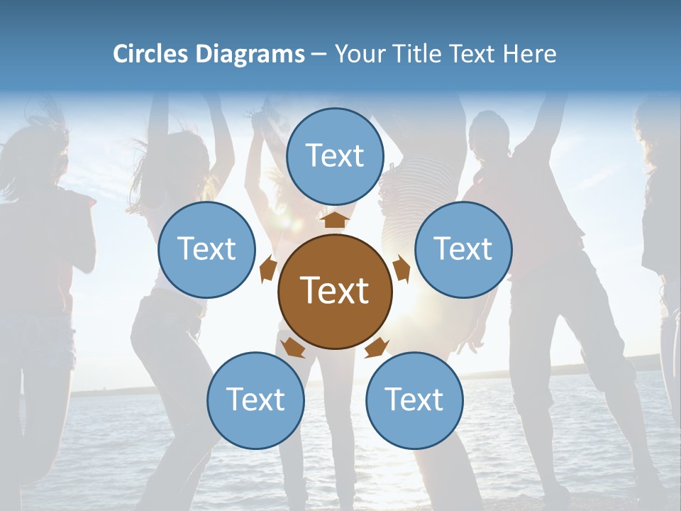 Happiness Beautiful Coast PowerPoint Template