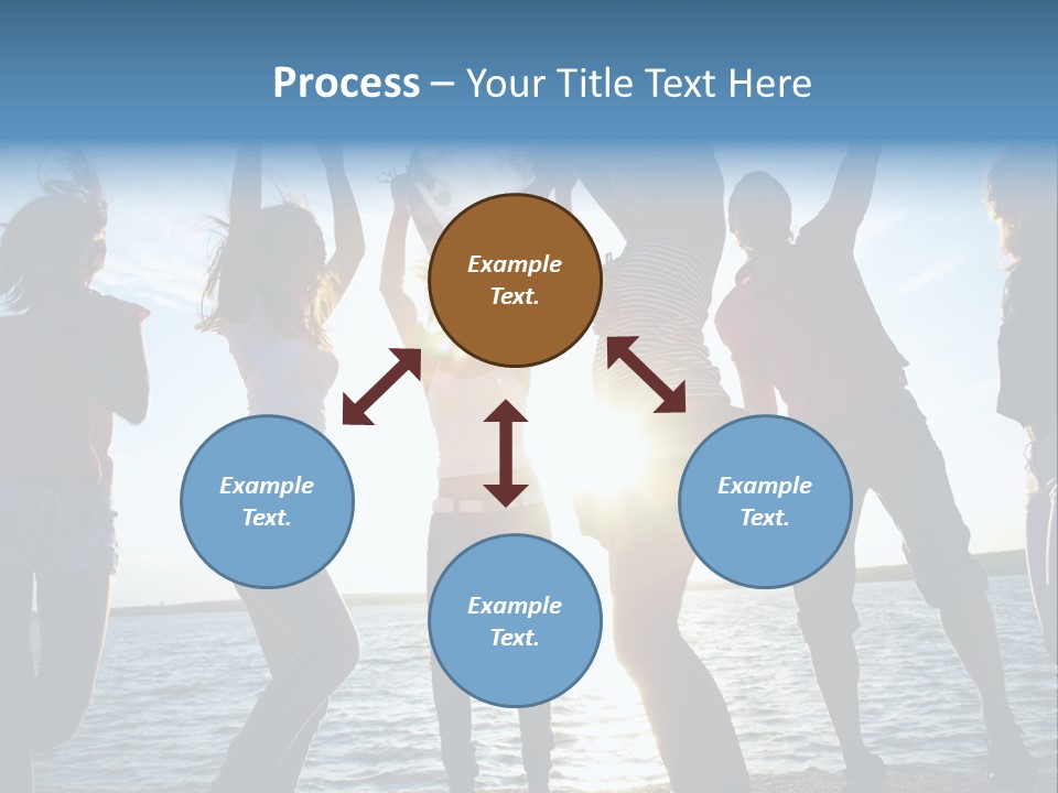 Happiness Beautiful Coast PowerPoint Template