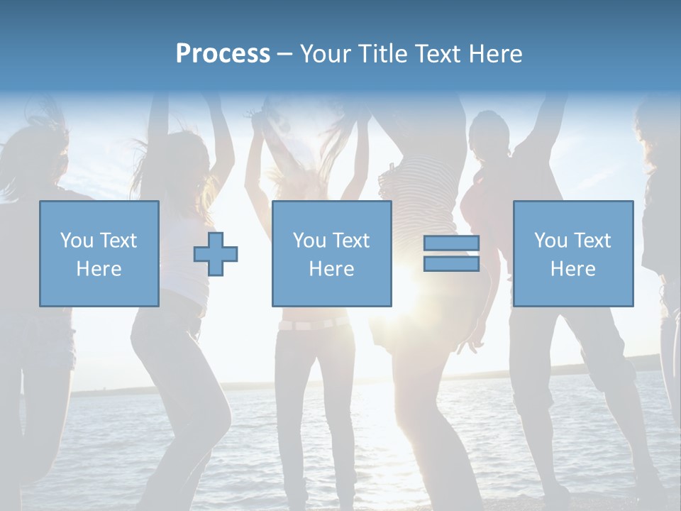 Happiness Beautiful Coast PowerPoint Template