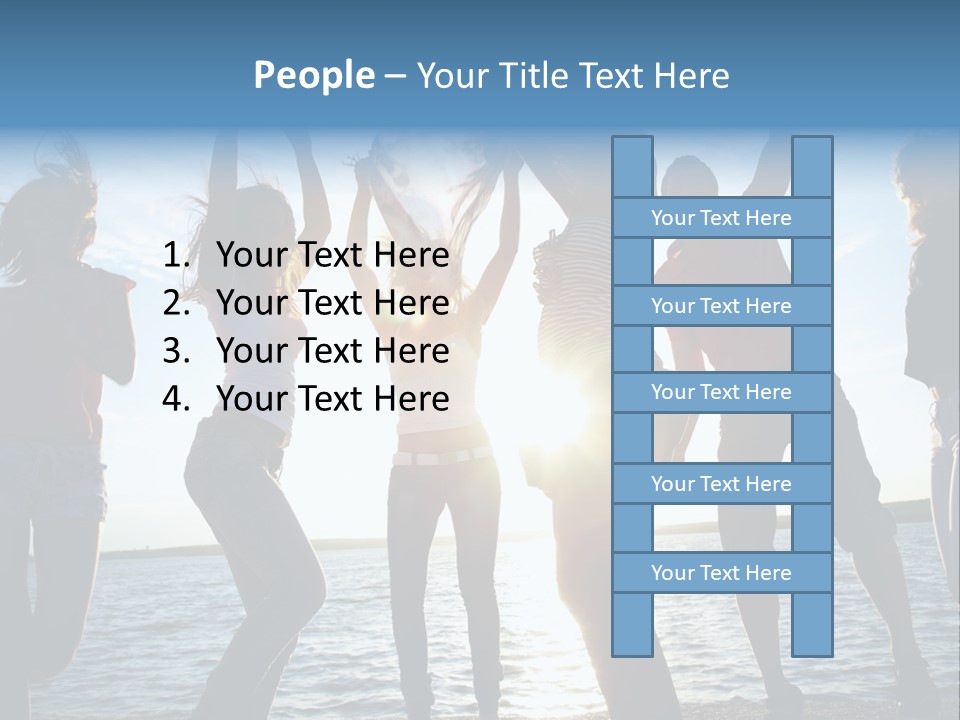 Happiness Beautiful Coast PowerPoint Template