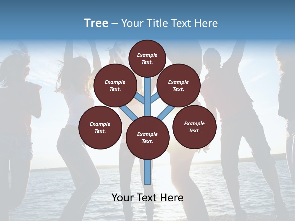 Happiness Beautiful Coast PowerPoint Template