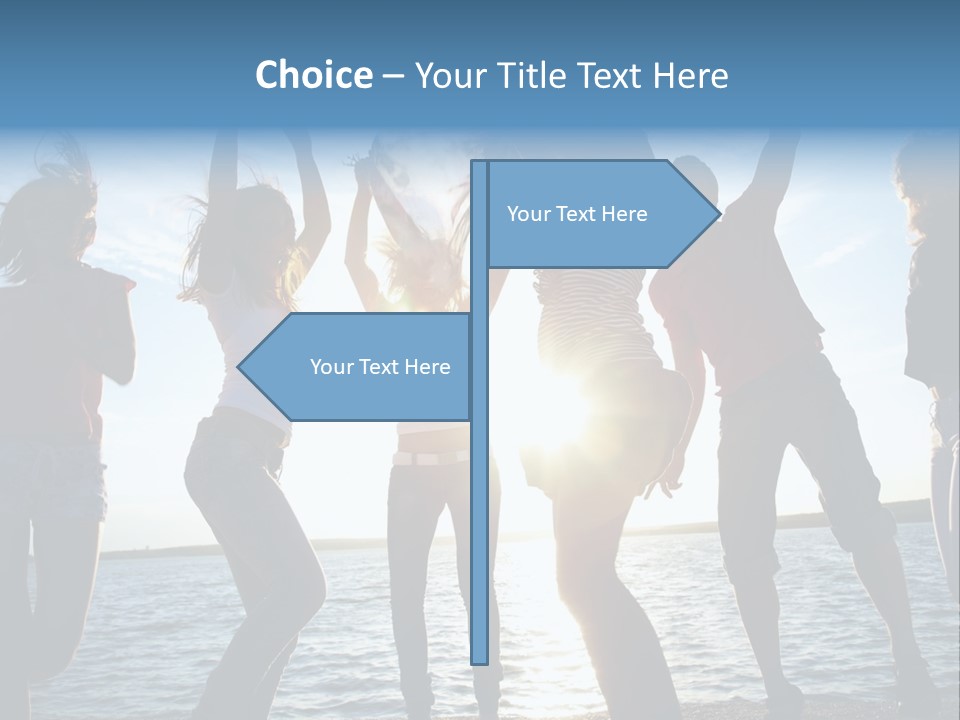 Happiness Beautiful Coast PowerPoint Template