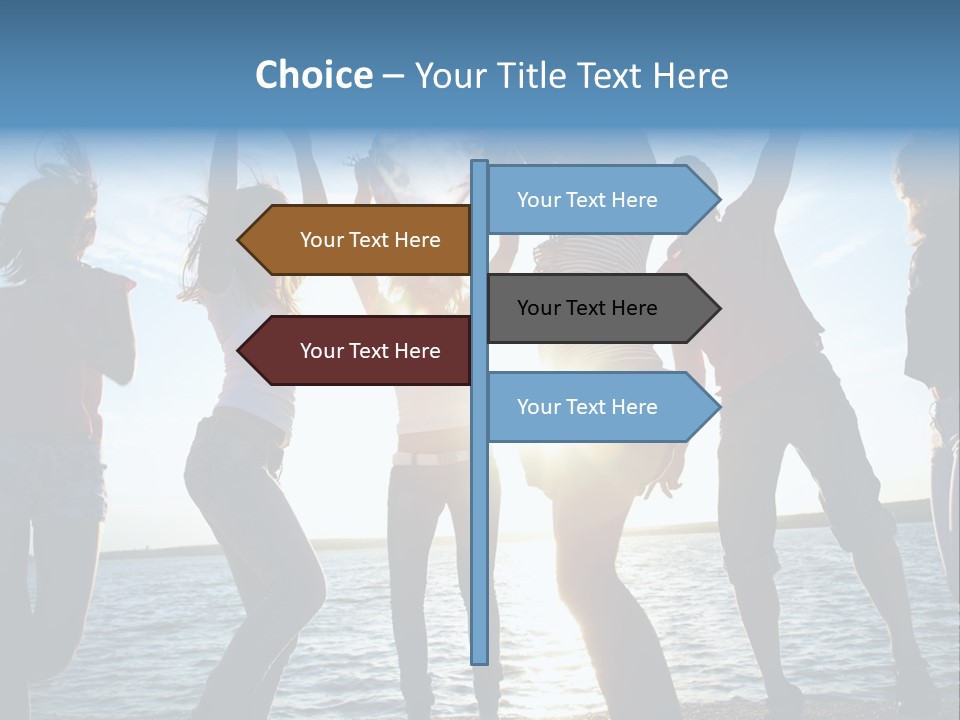 Happiness Beautiful Coast PowerPoint Template