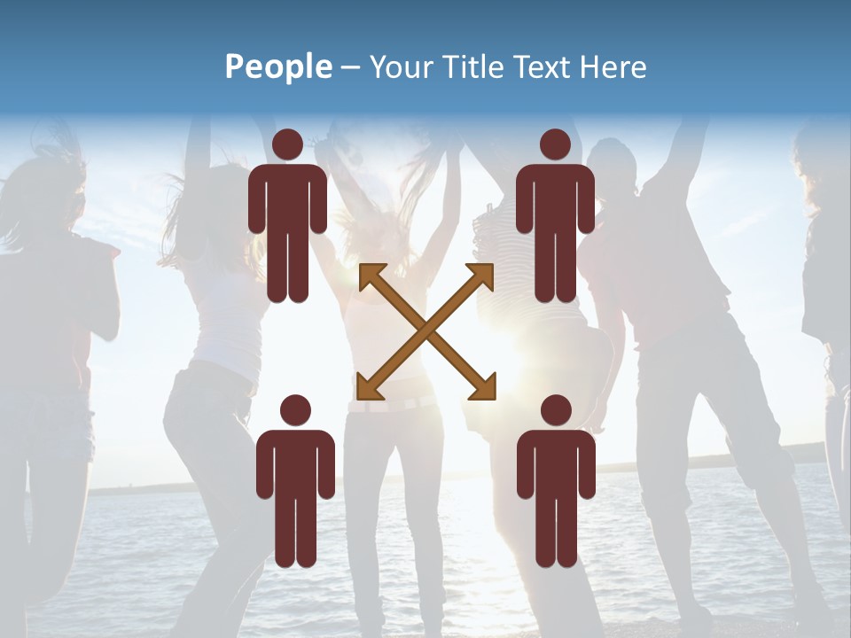 Happiness Beautiful Coast PowerPoint Template