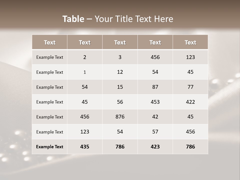 Waves Shine Bedding PowerPoint Template