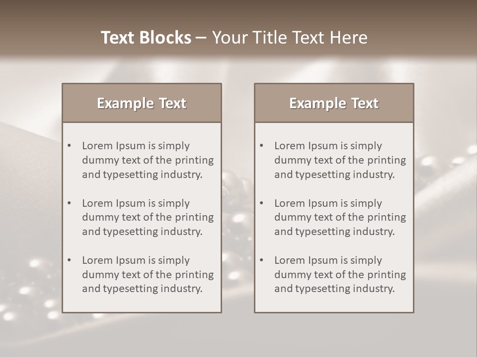 Waves Shine Bedding PowerPoint Template