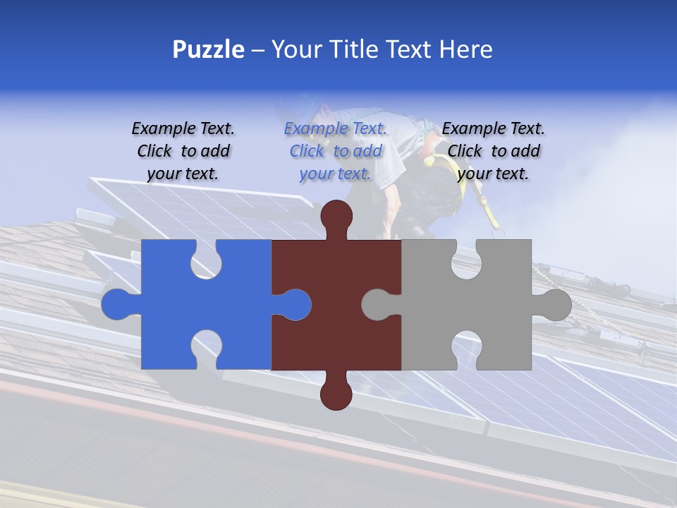 Electricity Blue Solar PowerPoint Template