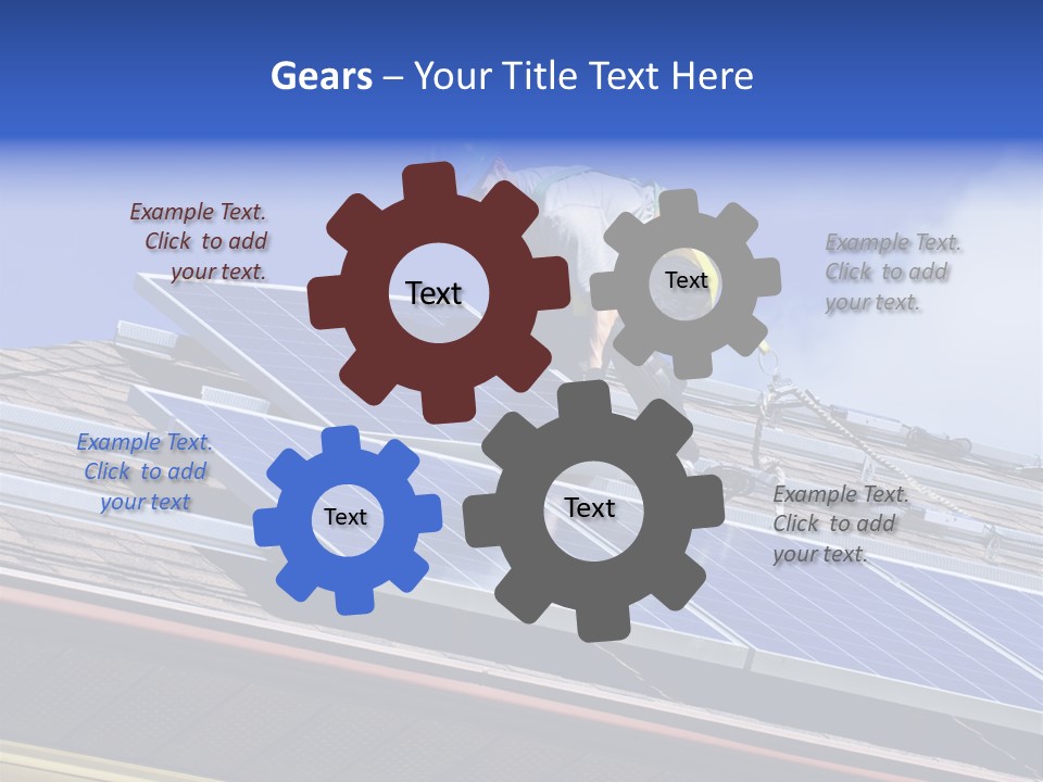 Electricity Blue Solar PowerPoint Template