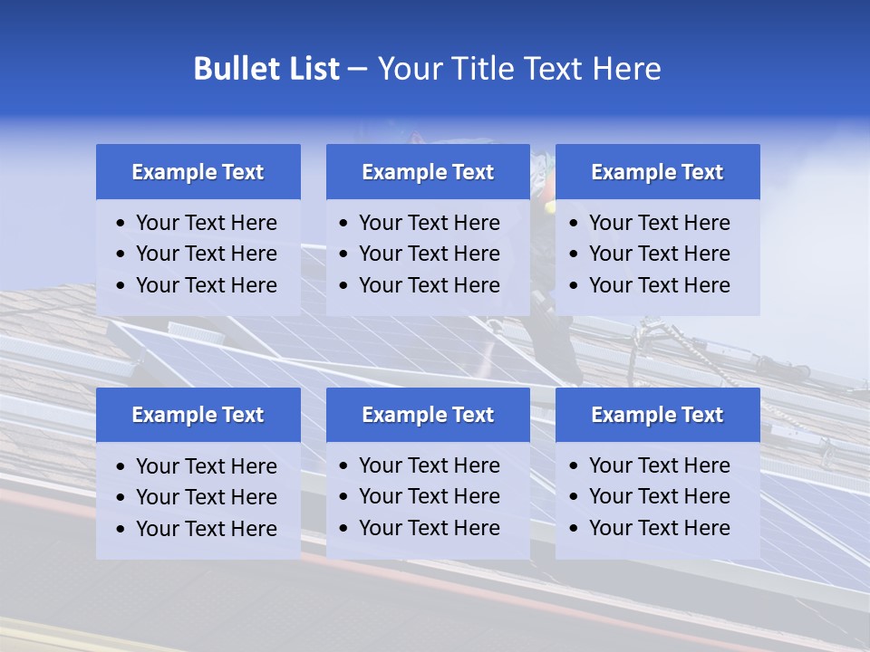 Electricity Blue Solar PowerPoint Template
