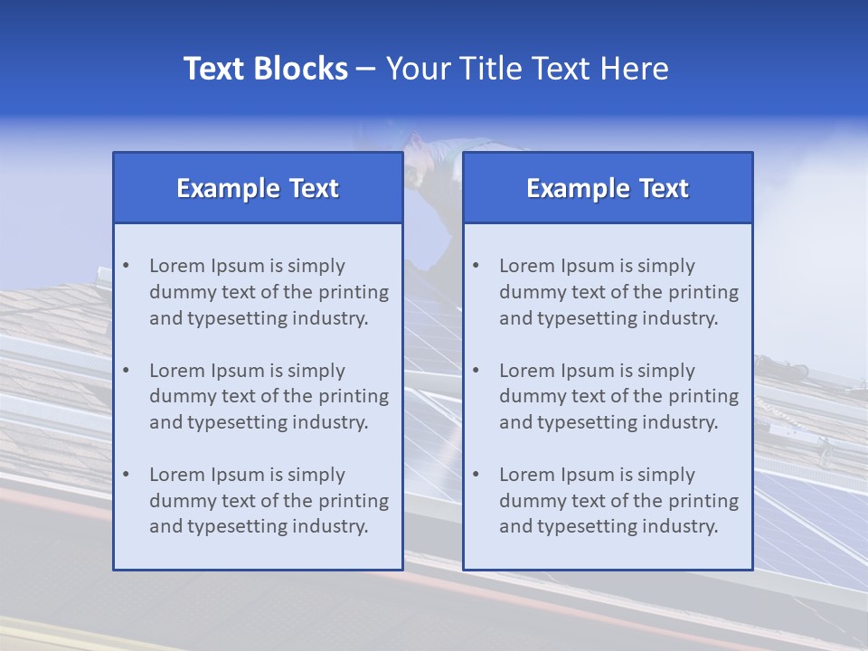 Electricity Blue Solar PowerPoint Template