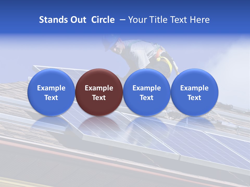 Electricity Blue Solar PowerPoint Template