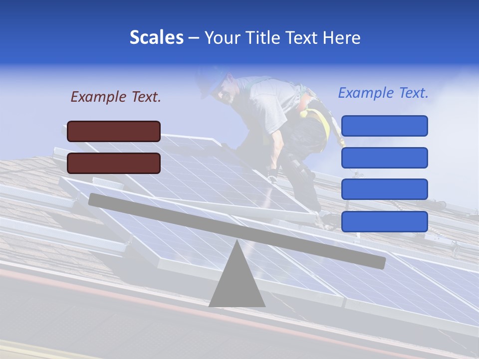 Electricity Blue Solar PowerPoint Template