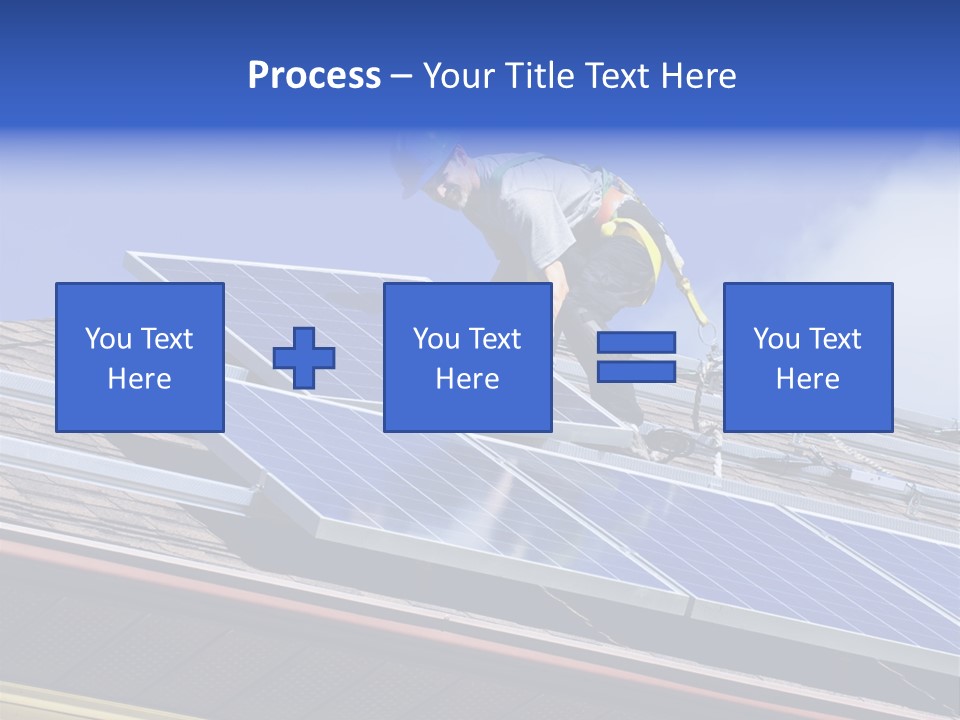 Electricity Blue Solar PowerPoint Template