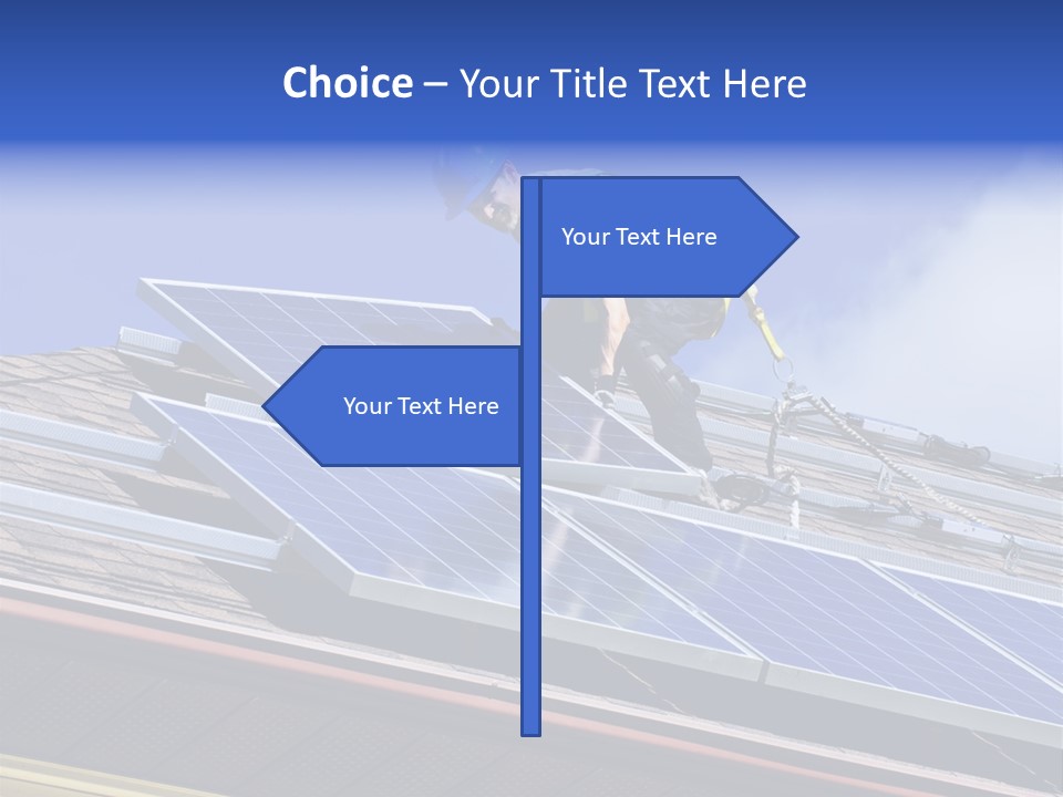 Electricity Blue Solar PowerPoint Template