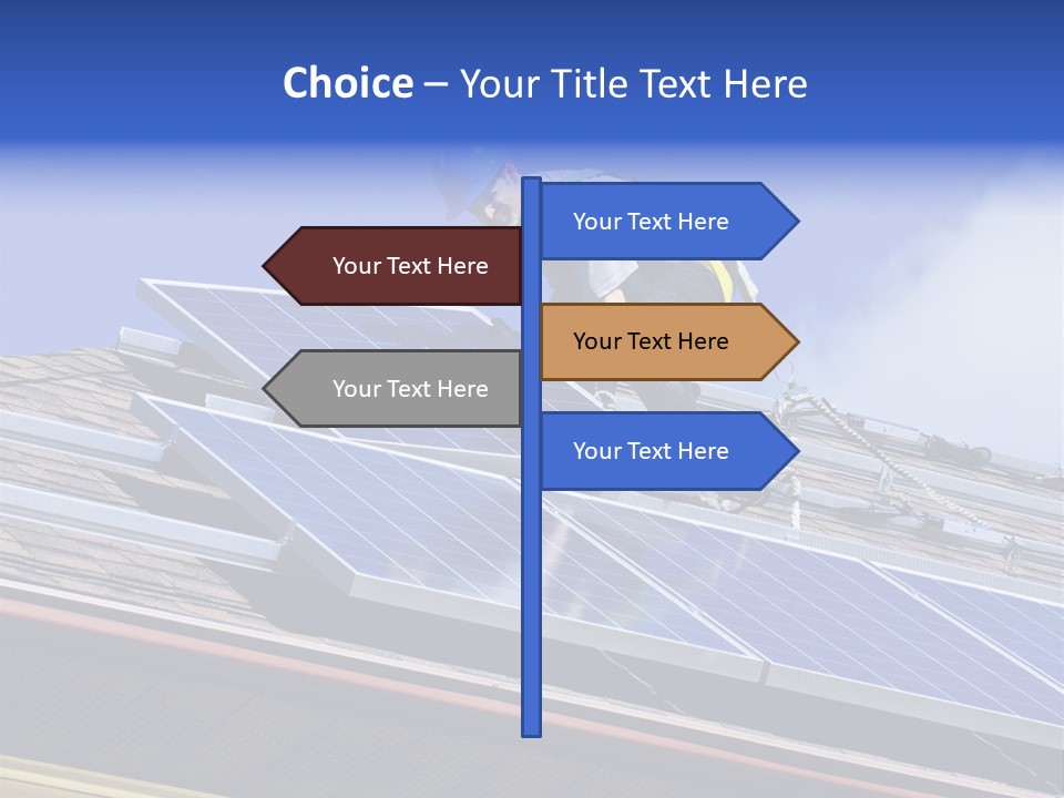 Electricity Blue Solar PowerPoint Template
