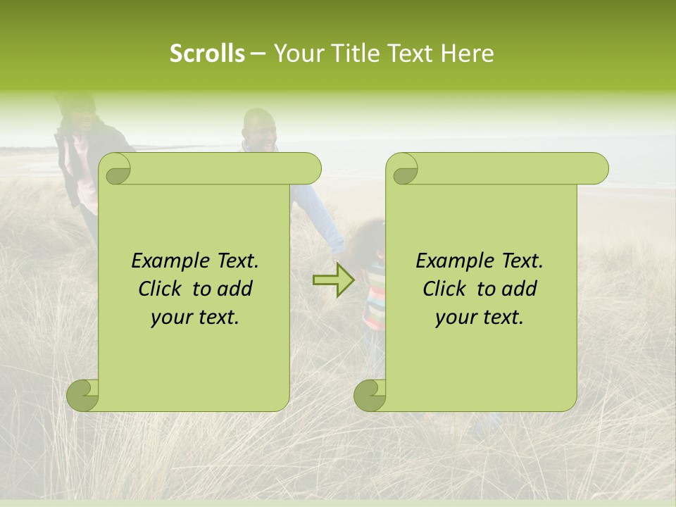 Seaside Winter Autumn PowerPoint Template