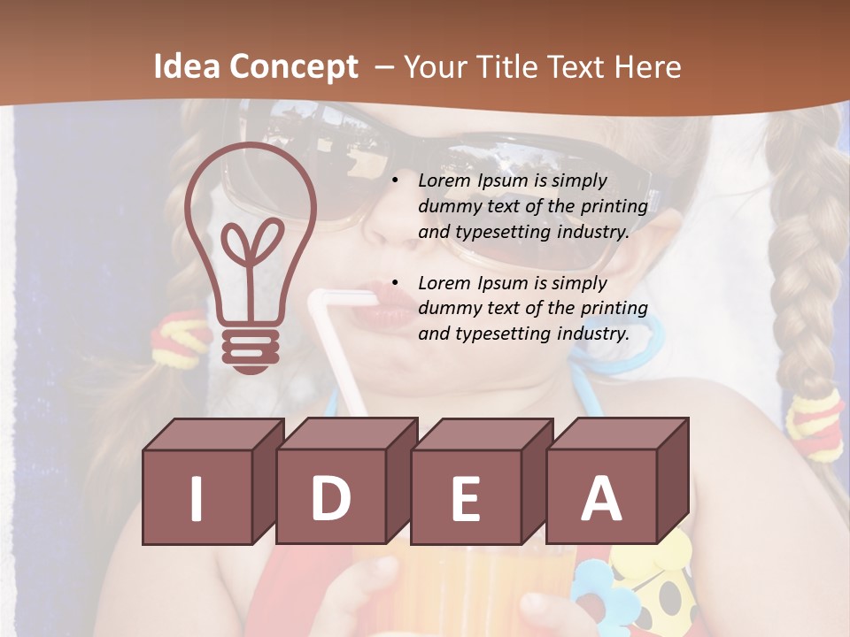 Refreshment Orange Raw PowerPoint Template