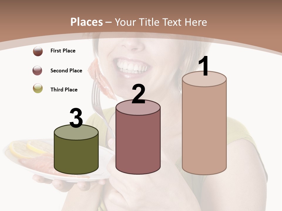 A Woman Is Holding A Plate Of Food PowerPoint Template