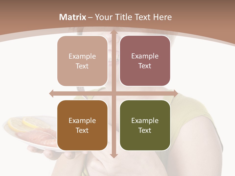 A Woman Is Holding A Plate Of Food PowerPoint Template