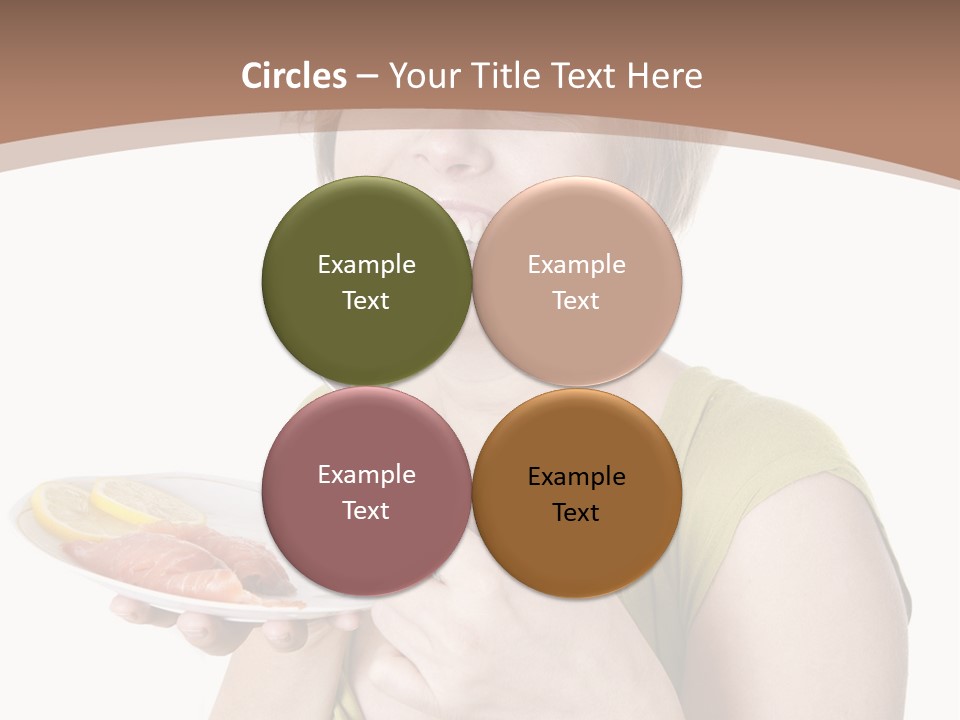 A Woman Is Holding A Plate Of Food PowerPoint Template
