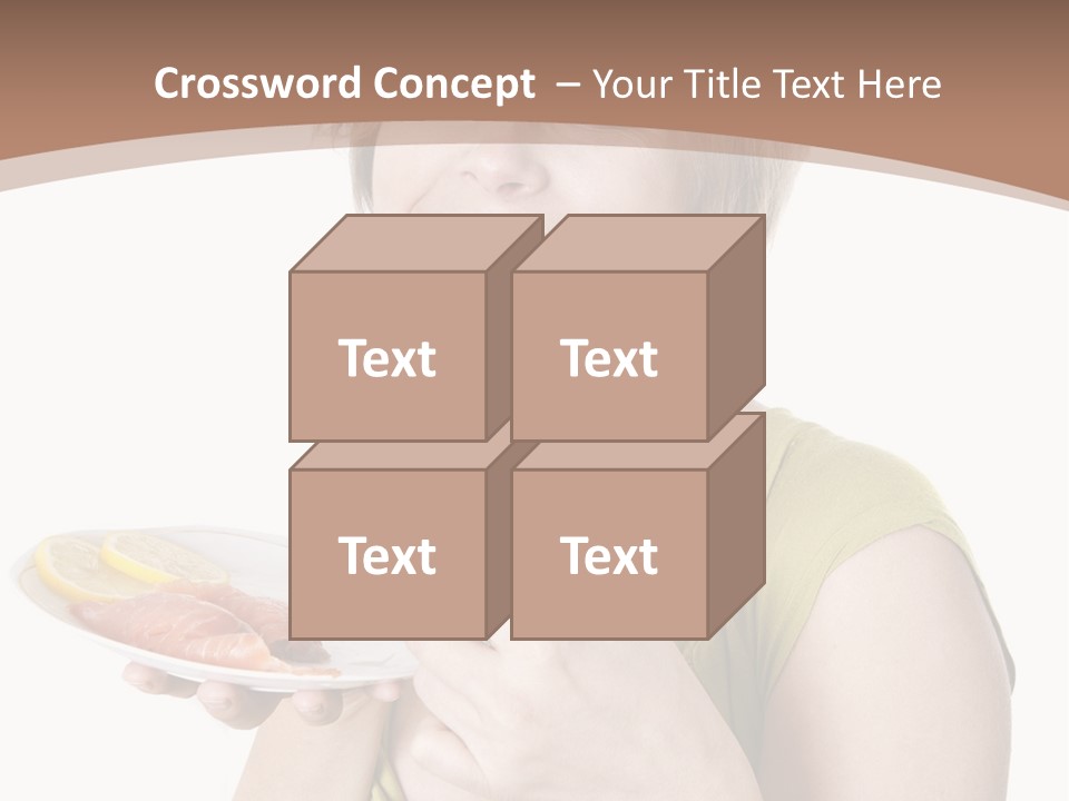 A Woman Is Holding A Plate Of Food PowerPoint Template