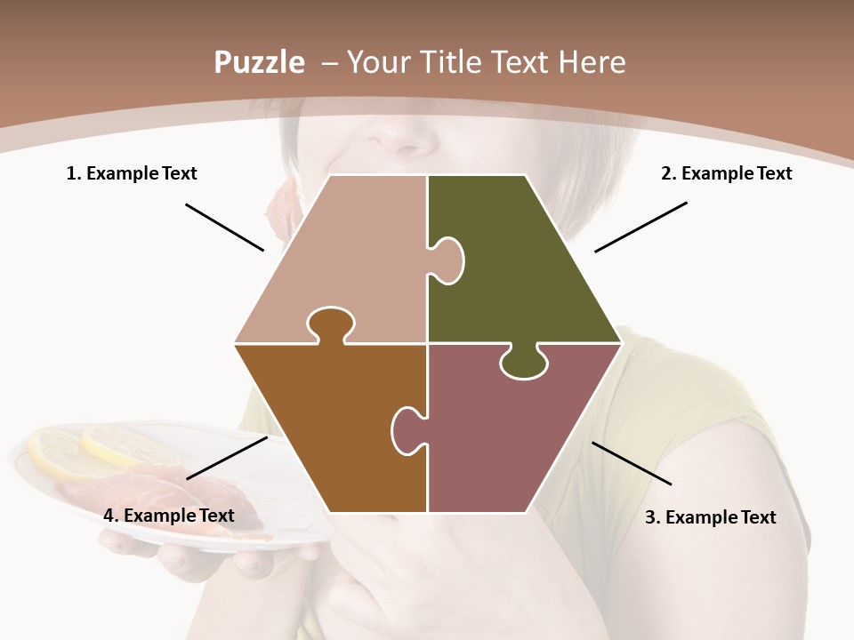 A Woman Is Holding A Plate Of Food PowerPoint Template