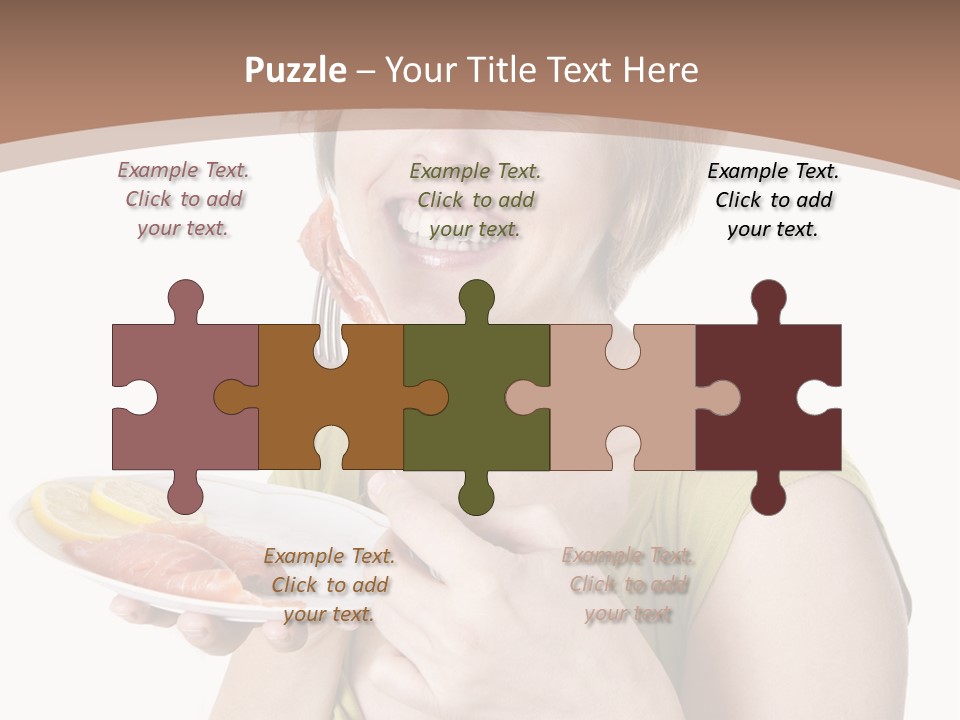 A Woman Is Holding A Plate Of Food PowerPoint Template