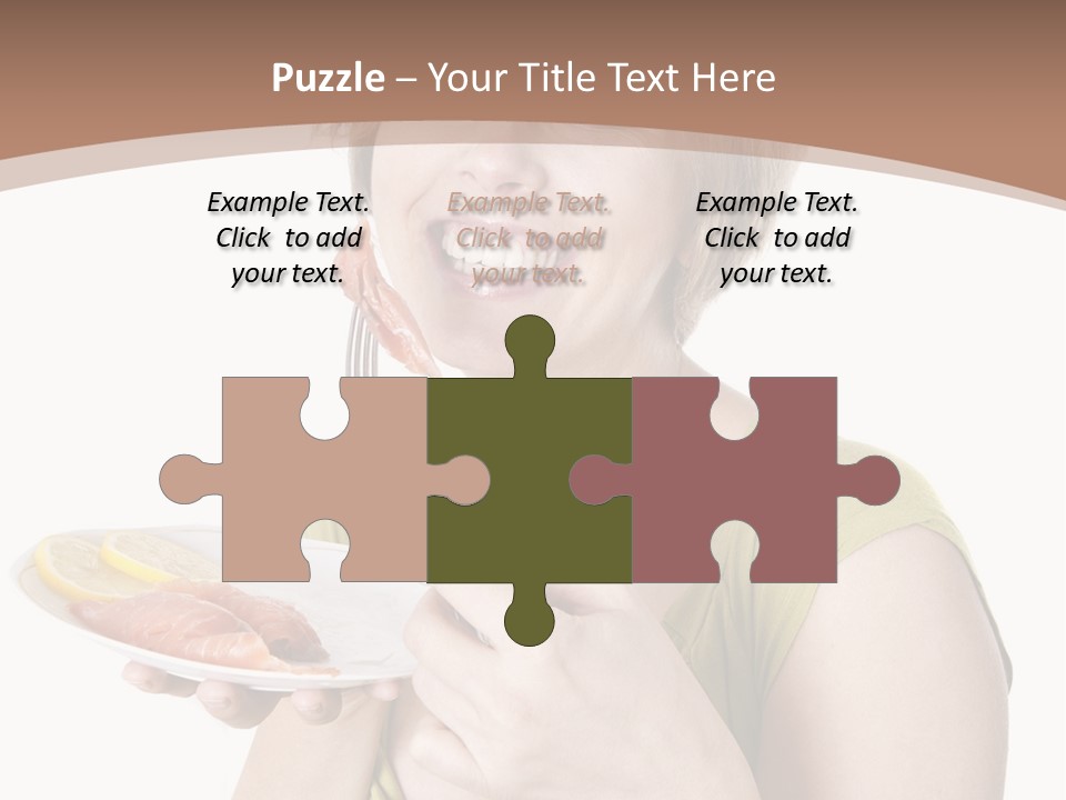 A Woman Is Holding A Plate Of Food PowerPoint Template