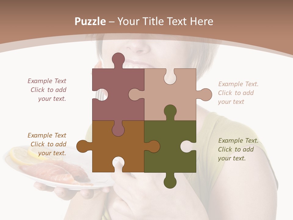 A Woman Is Holding A Plate Of Food PowerPoint Template