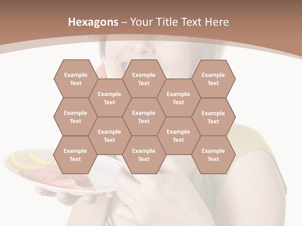 A Woman Is Holding A Plate Of Food PowerPoint Template