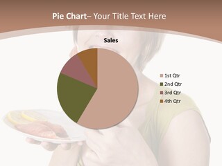 A Woman Is Holding A Plate Of Food PowerPoint Template