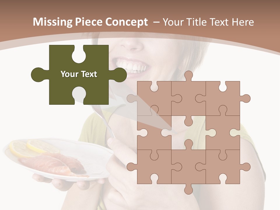 A Woman Is Holding A Plate Of Food PowerPoint Template