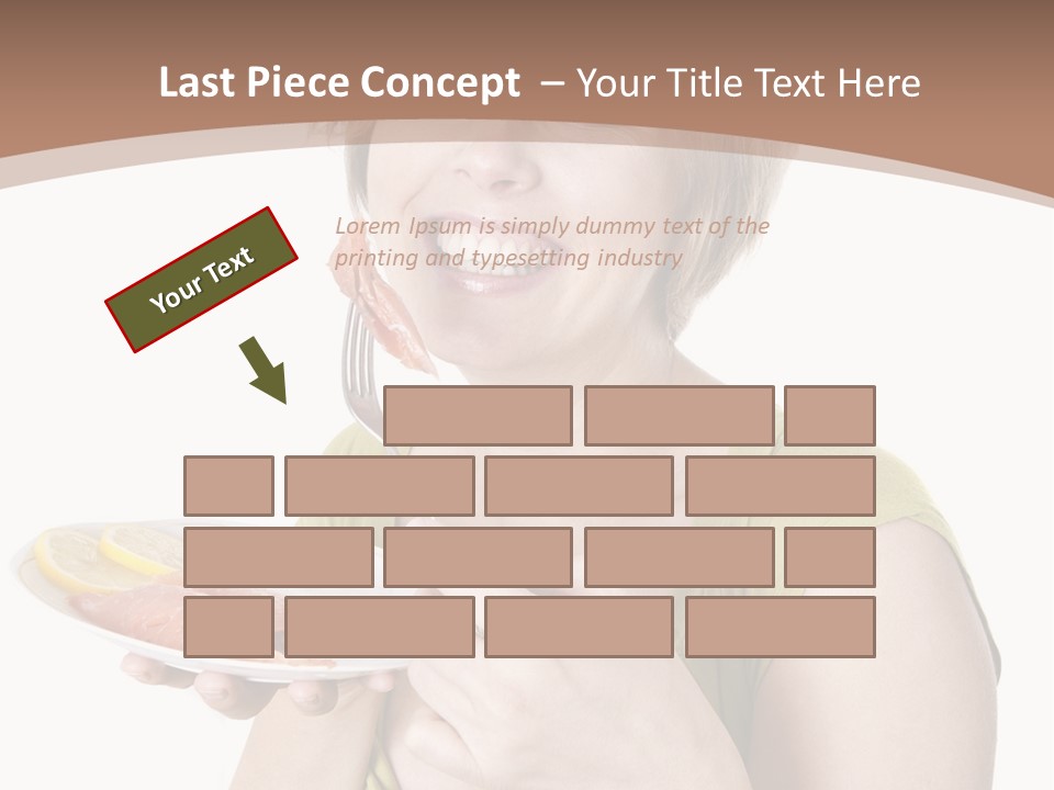 A Woman Is Holding A Plate Of Food PowerPoint Template