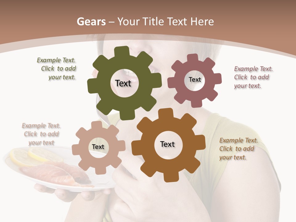 A Woman Is Holding A Plate Of Food PowerPoint Template