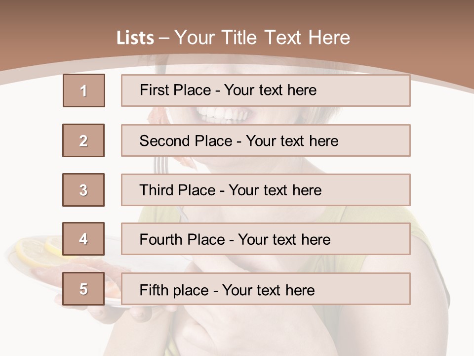 A Woman Is Holding A Plate Of Food PowerPoint Template