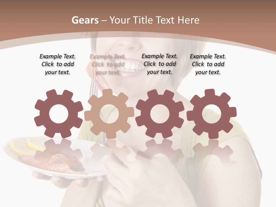 A Woman Is Holding A Plate Of Food PowerPoint Template