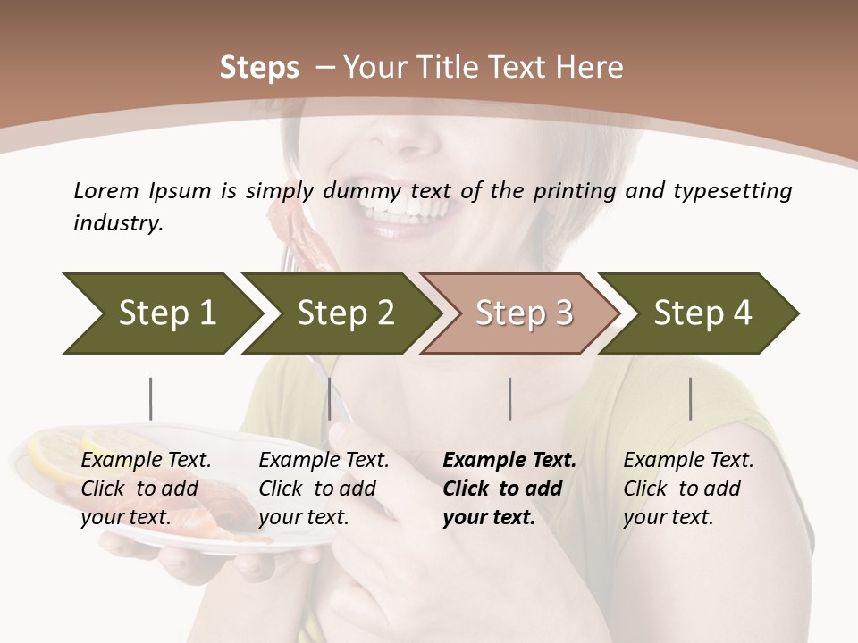 A Woman Is Holding A Plate Of Food PowerPoint Template