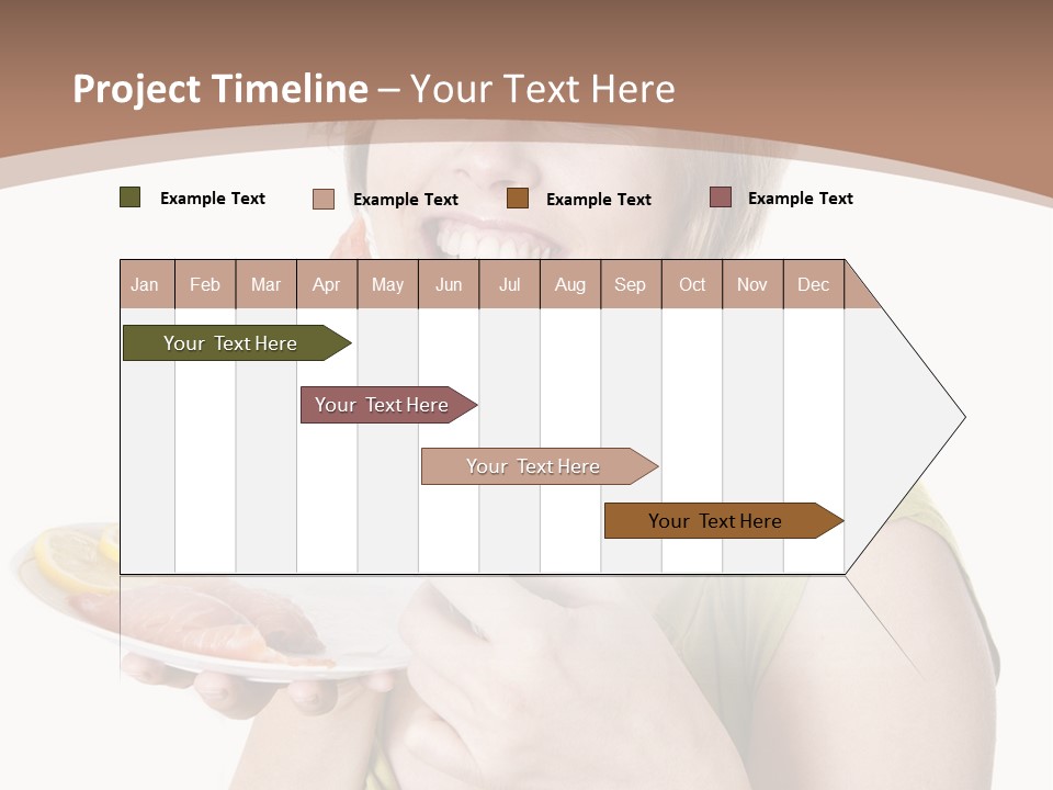 A Woman Is Holding A Plate Of Food PowerPoint Template