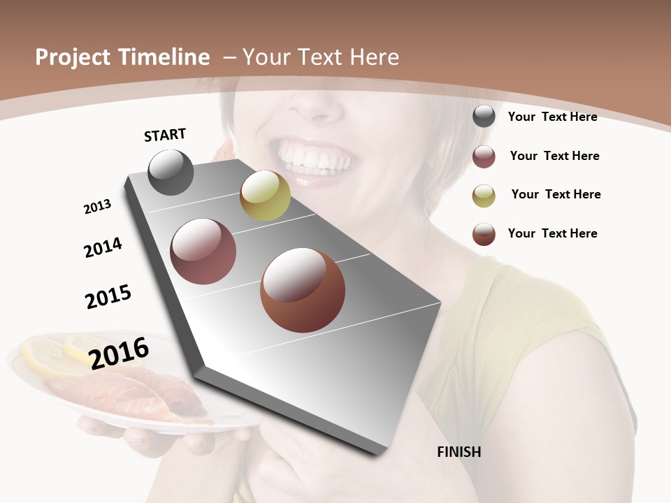 A Woman Is Holding A Plate Of Food PowerPoint Template