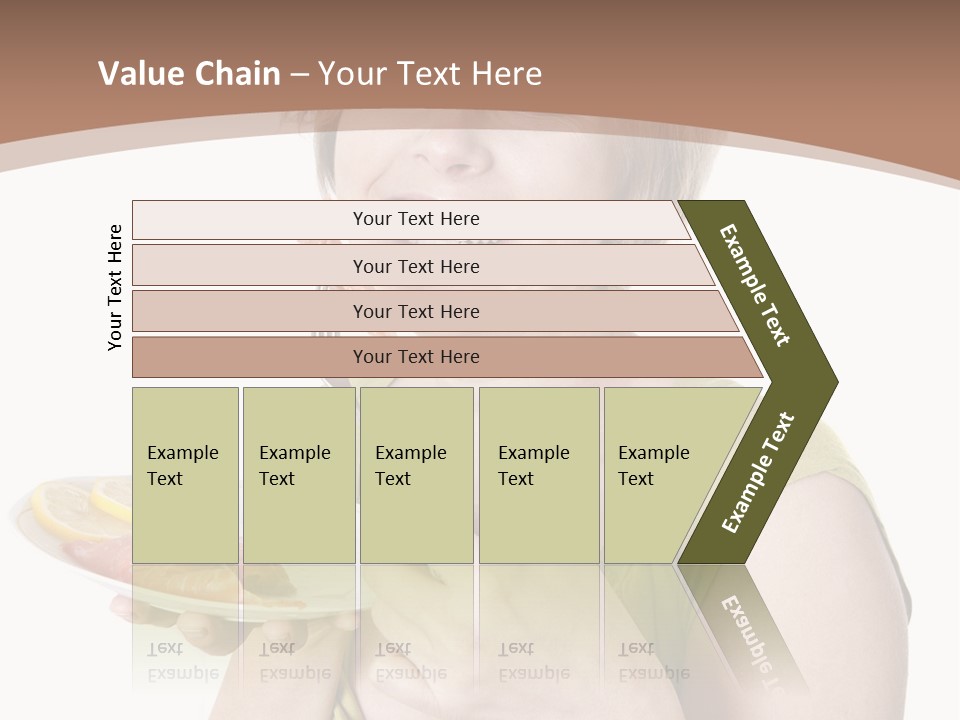 A Woman Is Holding A Plate Of Food PowerPoint Template