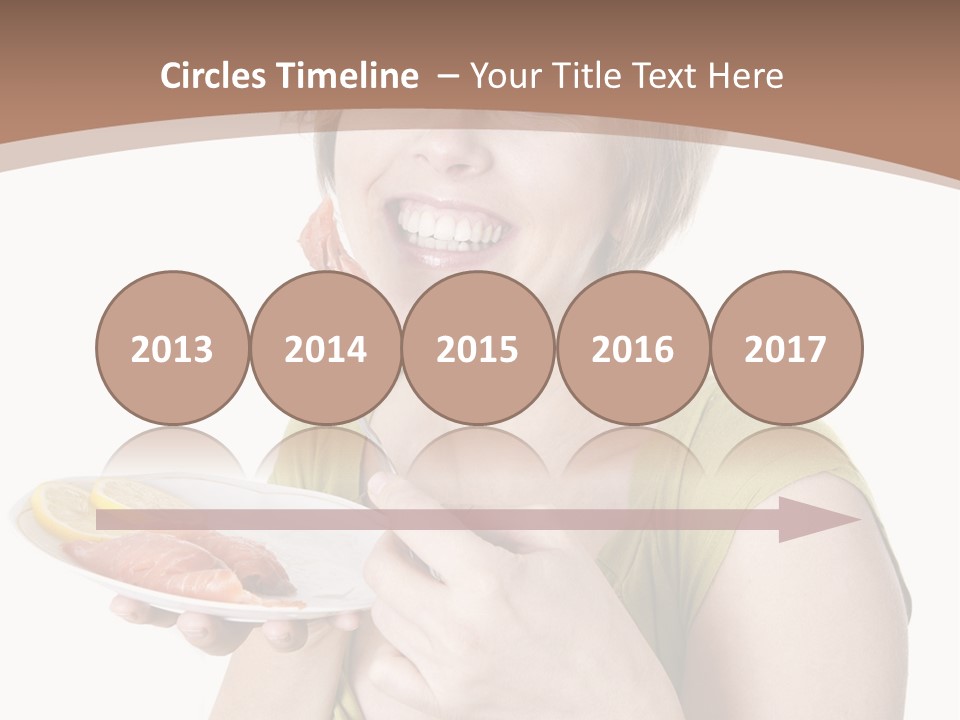 A Woman Is Holding A Plate Of Food PowerPoint Template