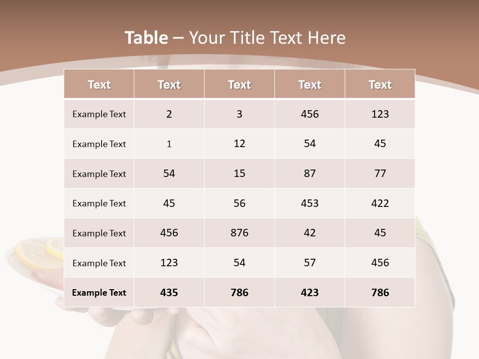 A Woman Is Holding A Plate Of Food PowerPoint Template