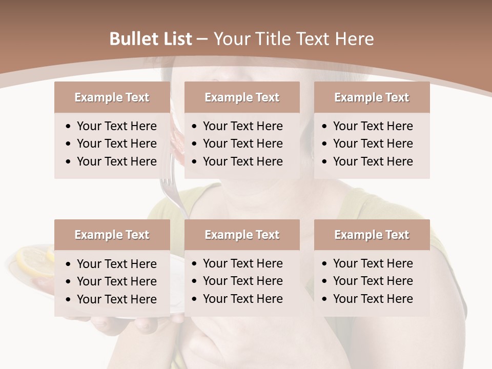 A Woman Is Holding A Plate Of Food PowerPoint Template