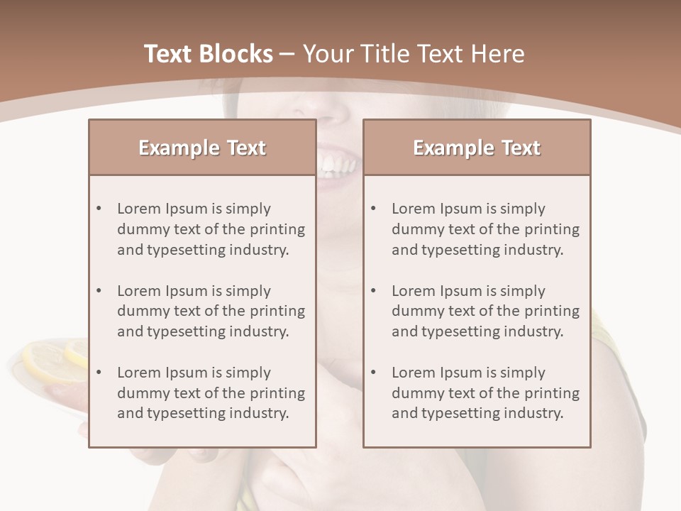 A Woman Is Holding A Plate Of Food PowerPoint Template