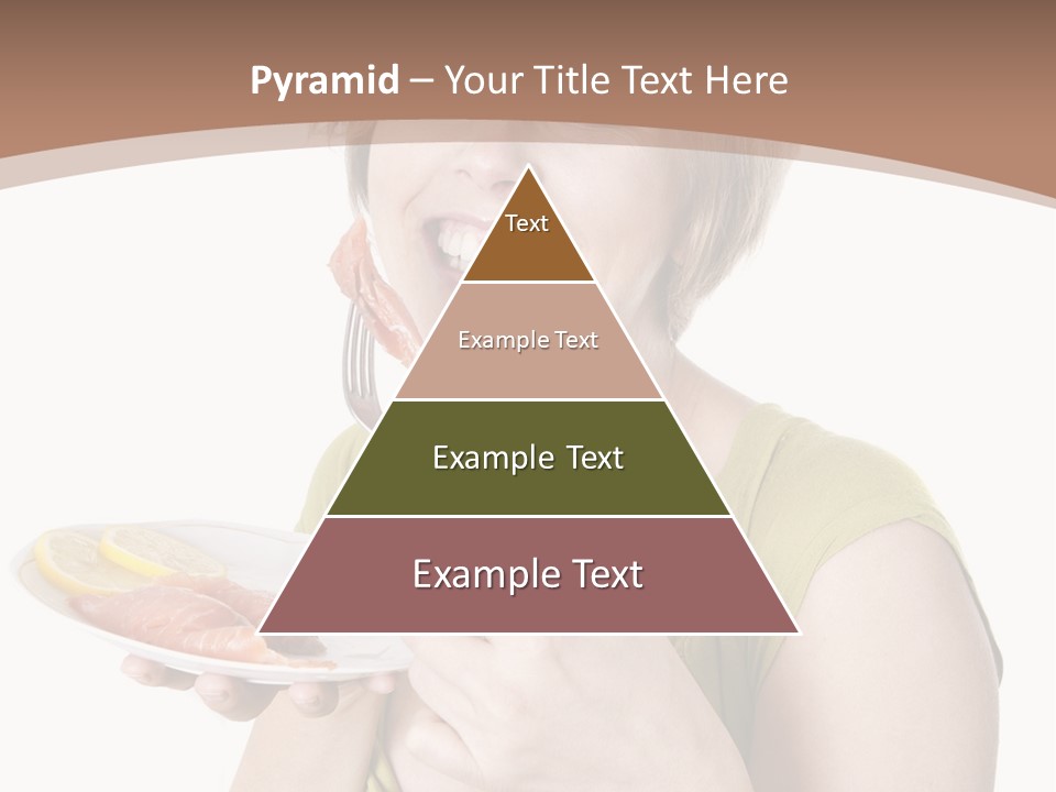 A Woman Is Holding A Plate Of Food PowerPoint Template