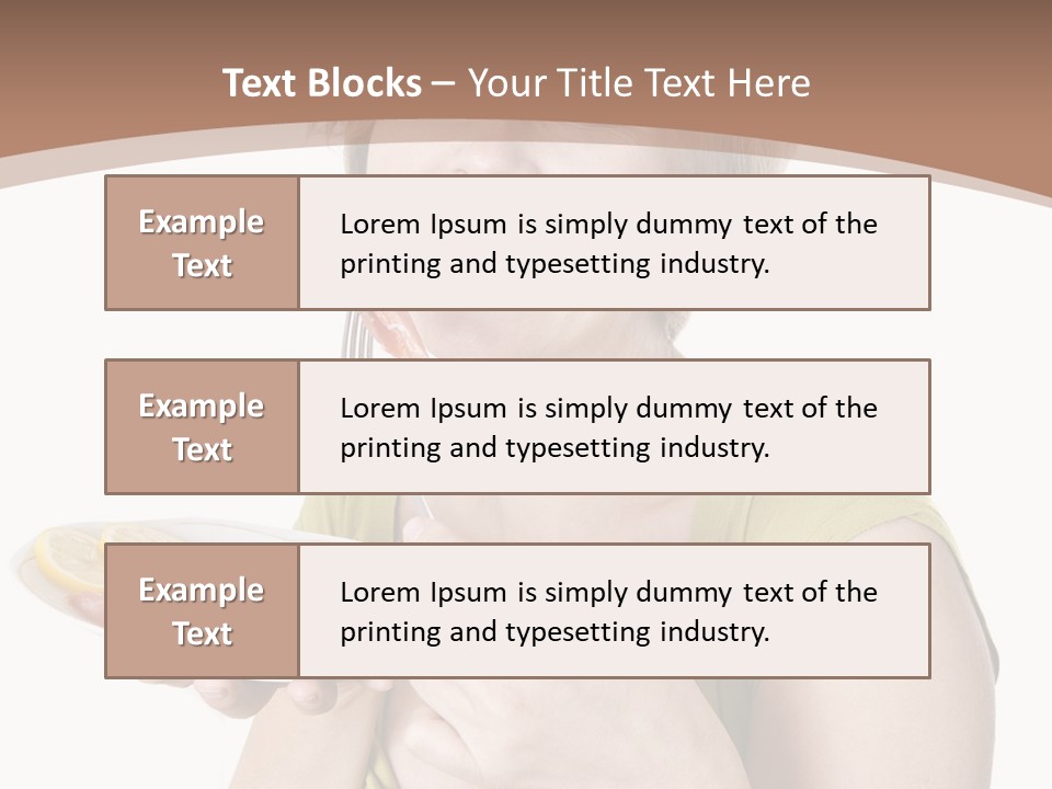 A Woman Is Holding A Plate Of Food PowerPoint Template