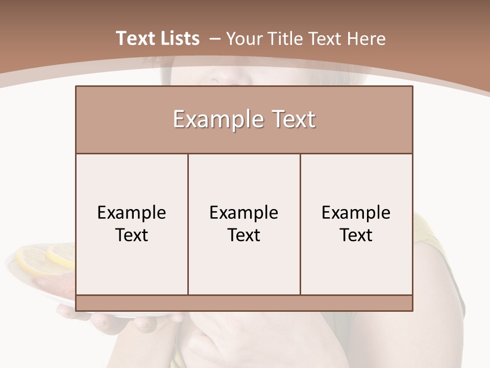 A Woman Is Holding A Plate Of Food PowerPoint Template