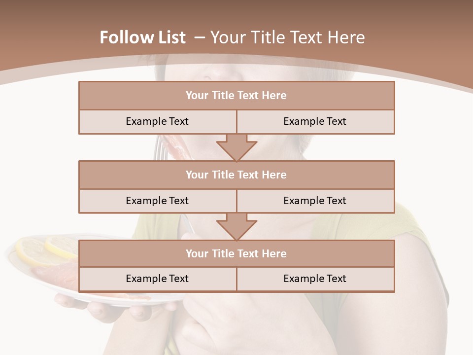 A Woman Is Holding A Plate Of Food PowerPoint Template