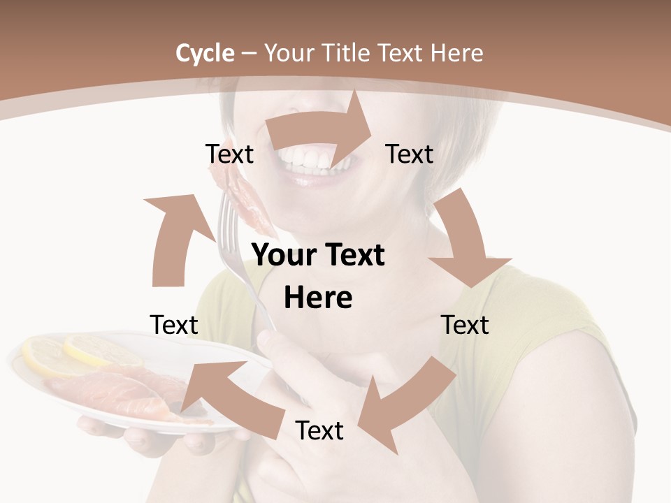 A Woman Is Holding A Plate Of Food PowerPoint Template